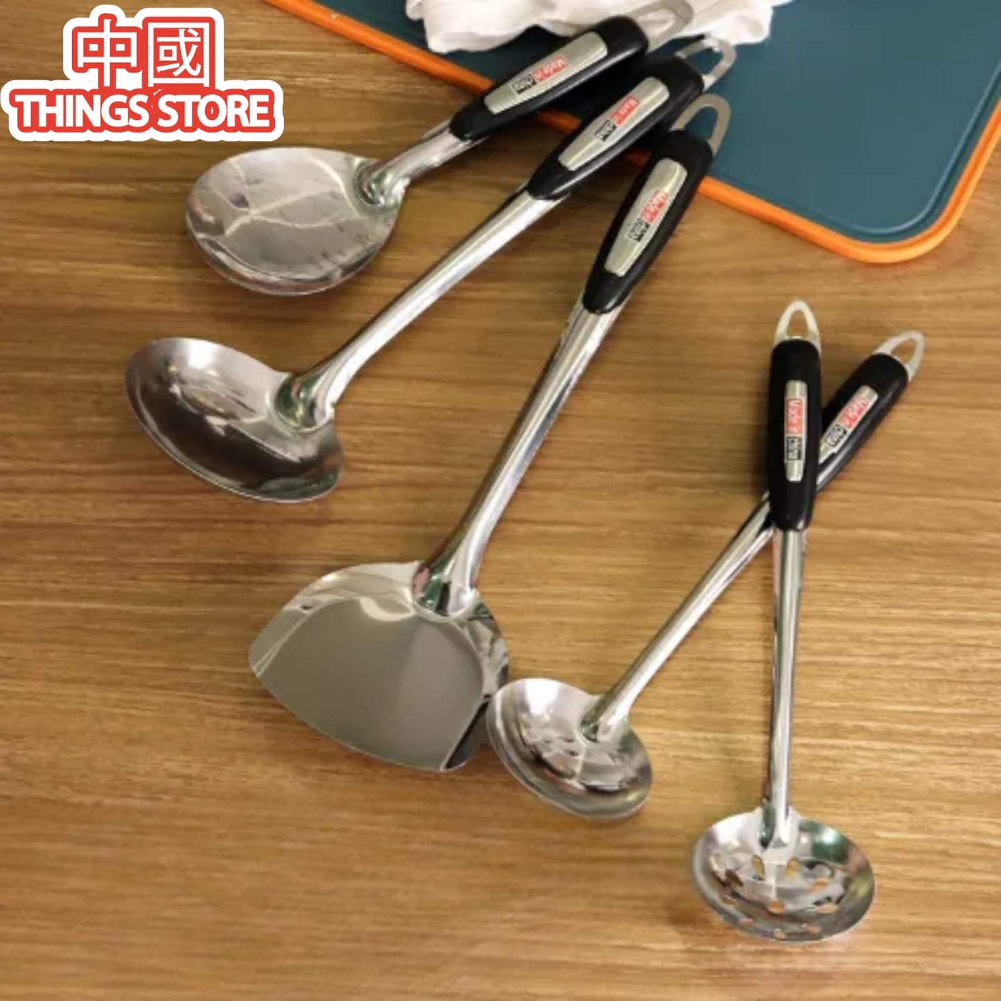 Kit de 5 cucharones de metal