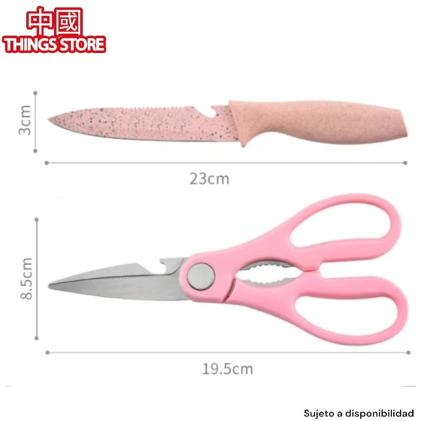 Set de cuchillos unicolor