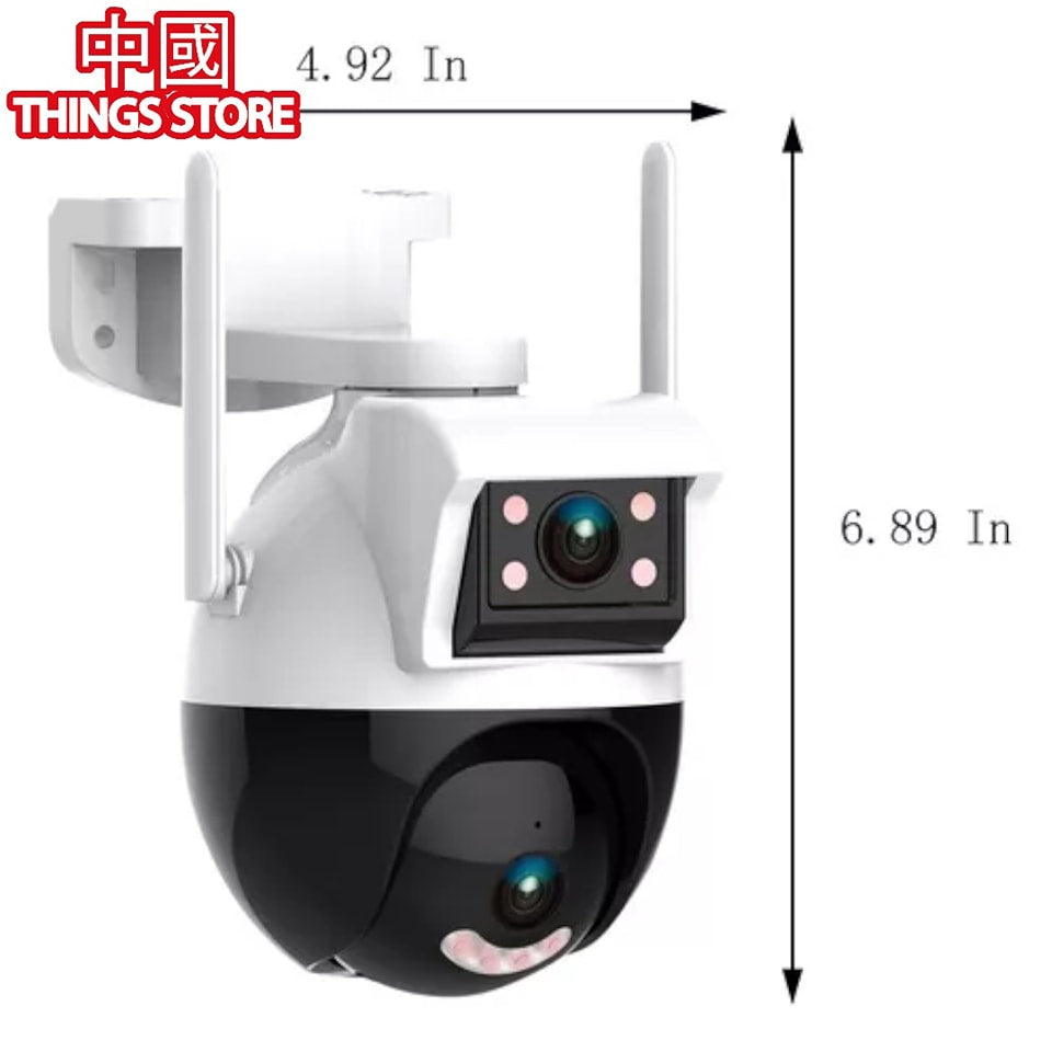 Cámara doble de vigilancia para exteriores