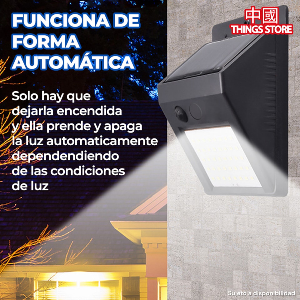 Lámpara solar cuadrada