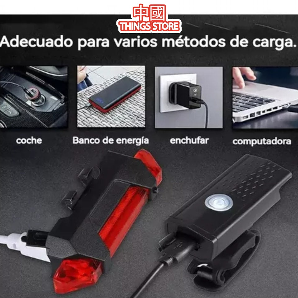 Lámpara de bicicleta recargable