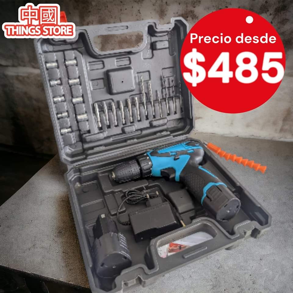 Taladro con accesorios