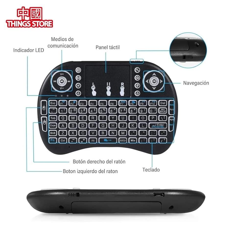 Teclado inalámbrico con mouse