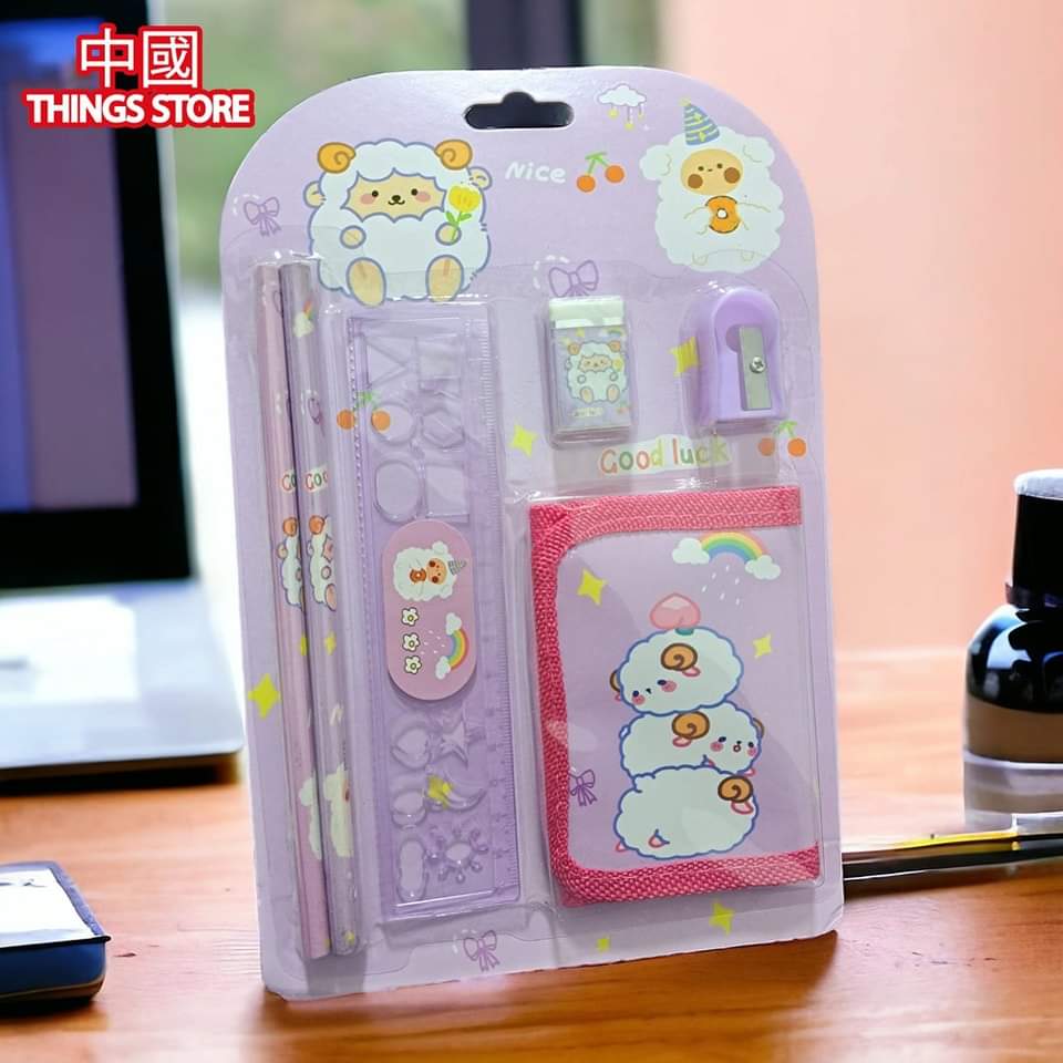 Set de papelería con cartera