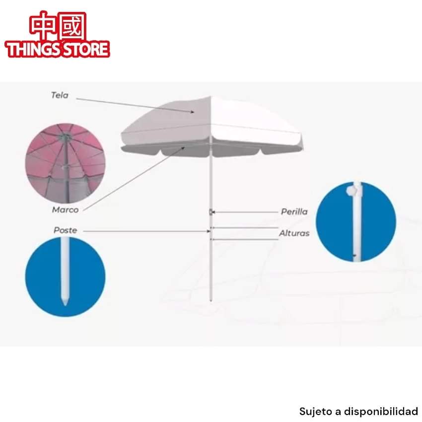 Sombrilla de playa 3 metros