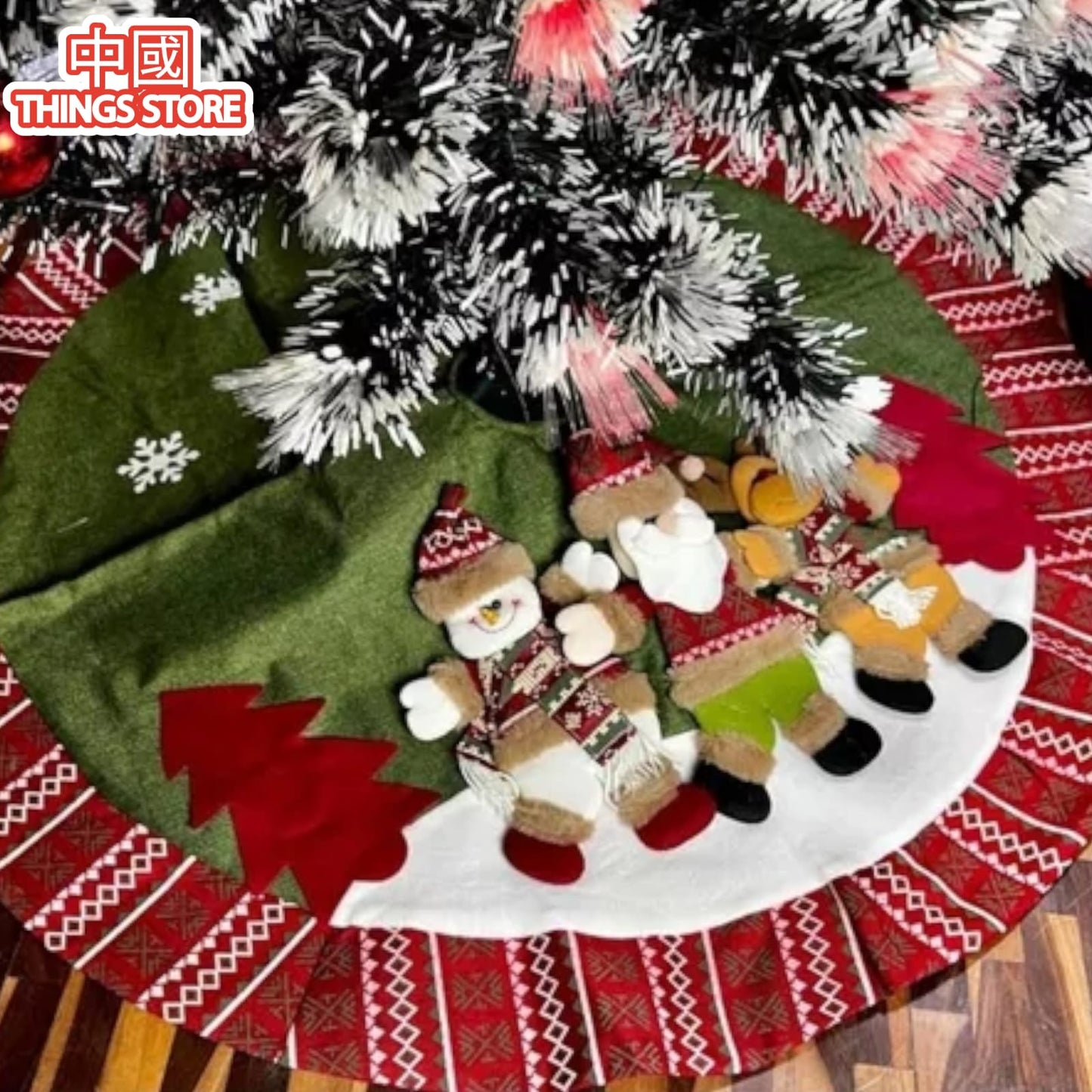 Pie de árbol navideño