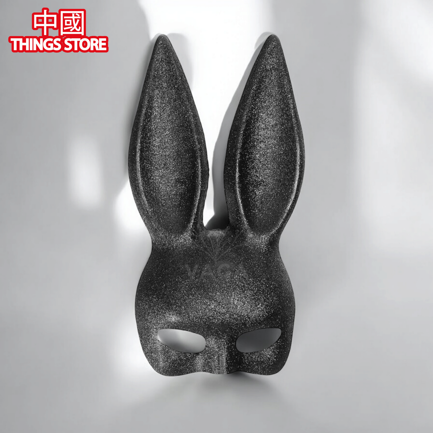 Mascara de conejo con brillos