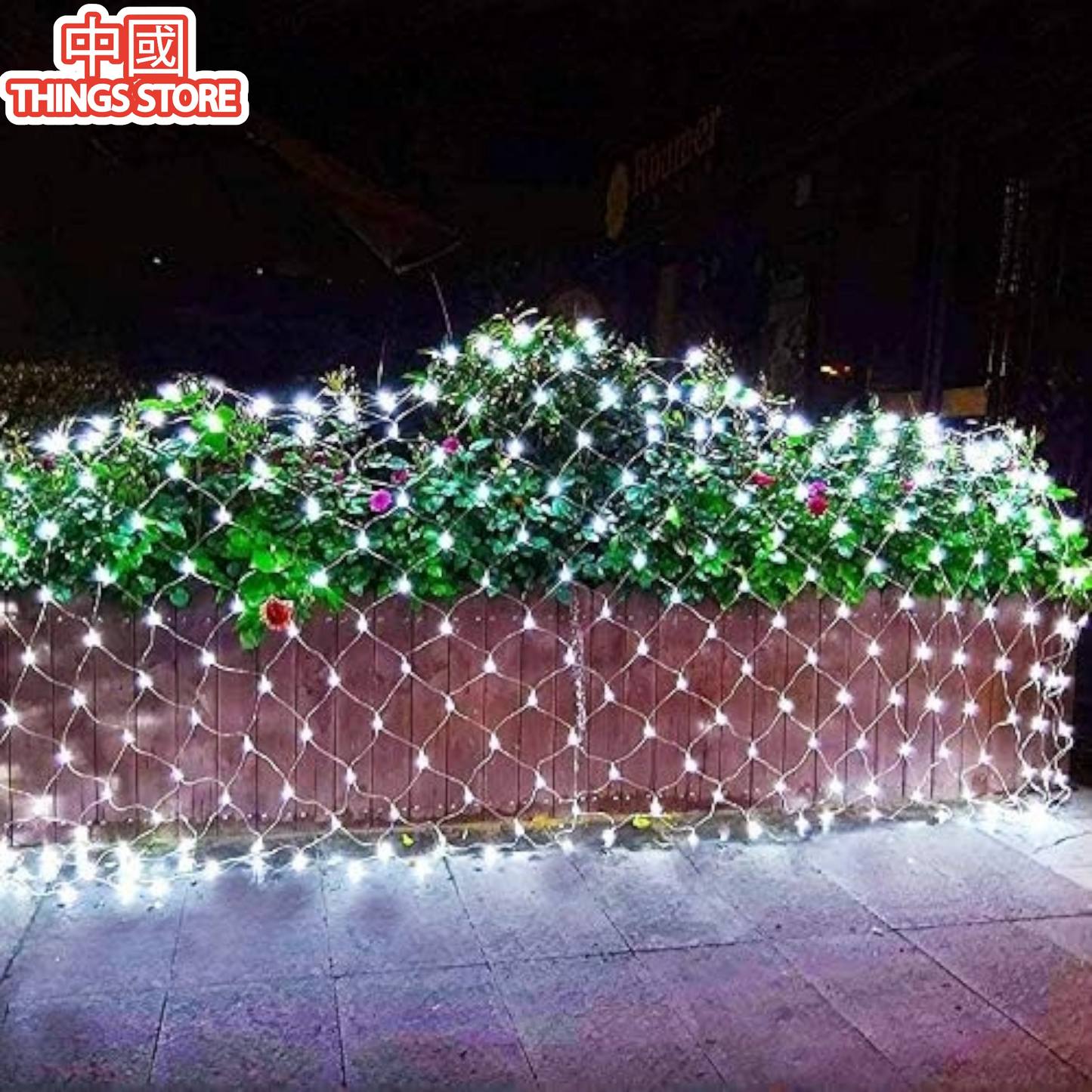 Serie de luces blancas de red 2x2 metros