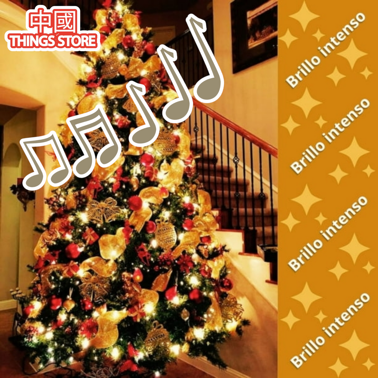 Serie cálida musical 140 luces 7m