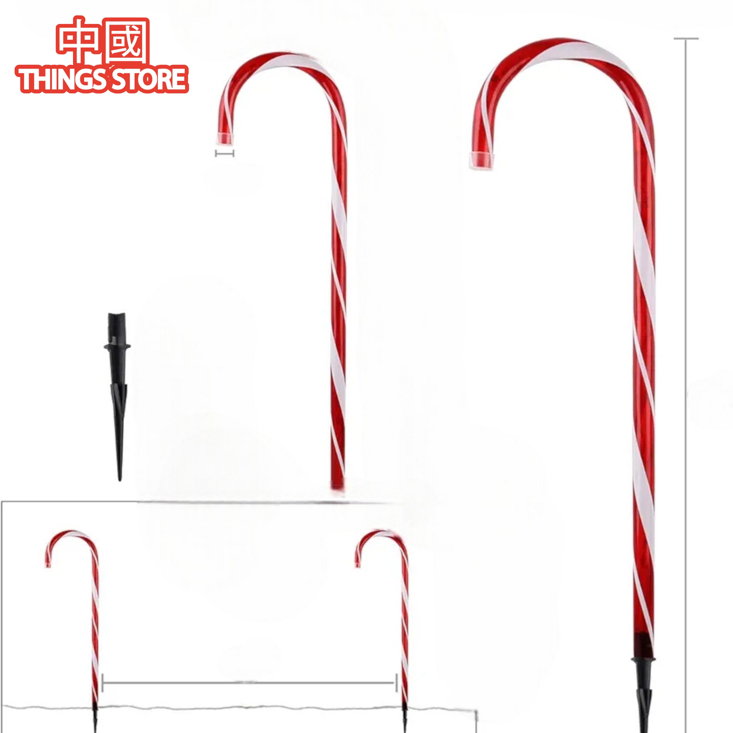 Bastones navideños 4pz 60cm