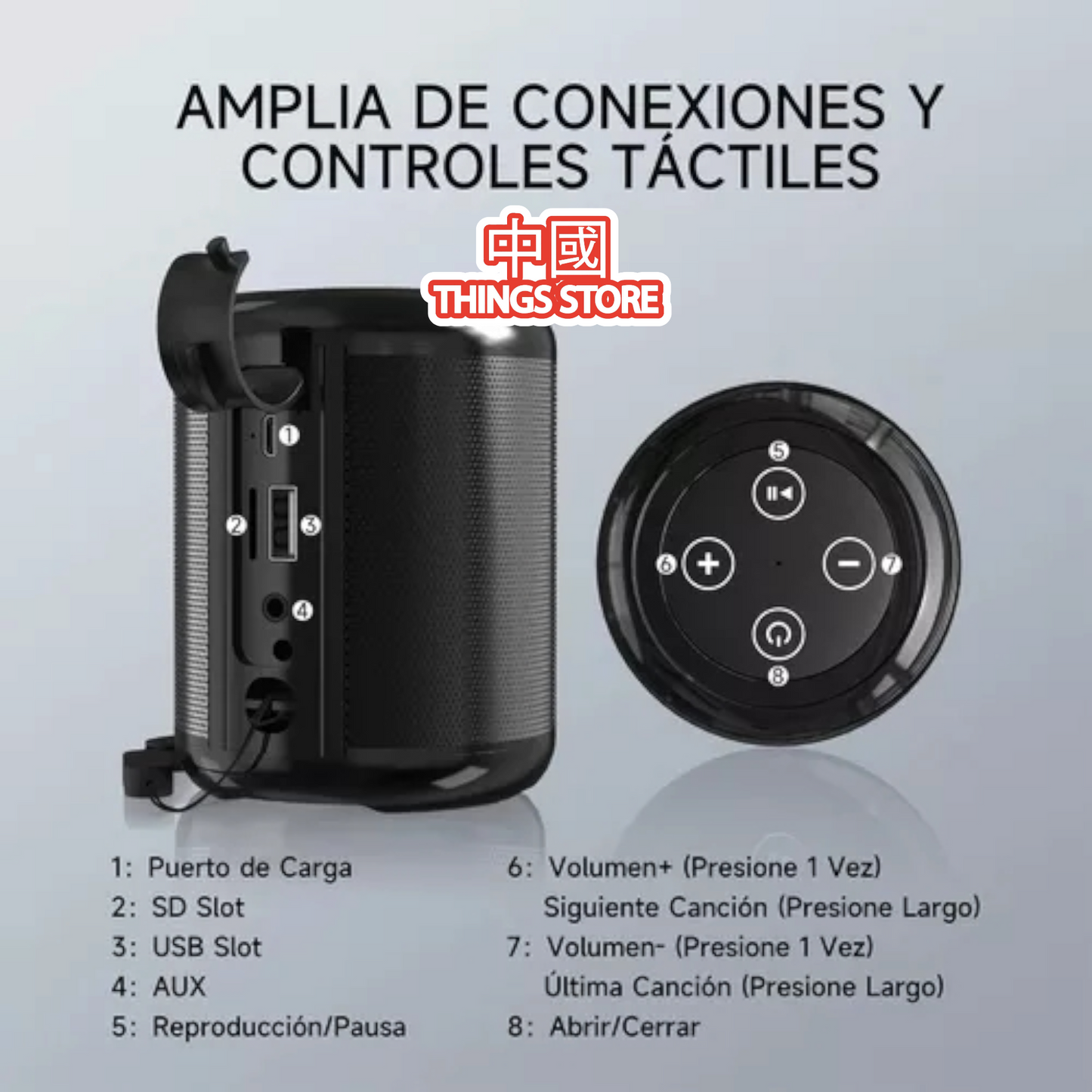 Bocina en forma de cilindro chica