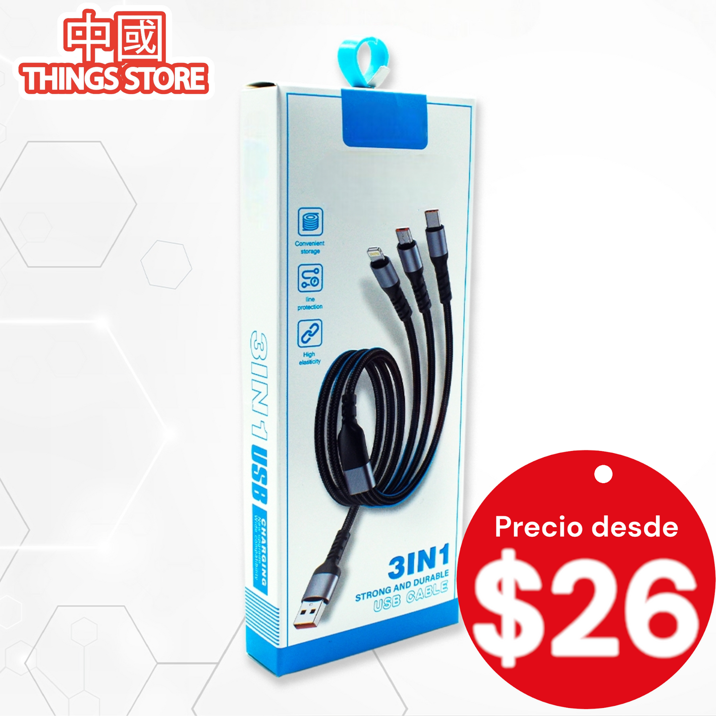 Cable pulpo de 1.2m