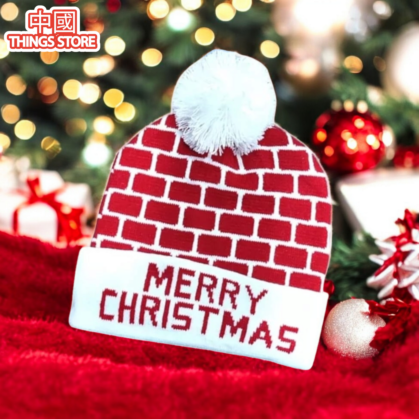 Gorro navideño con luces para niño