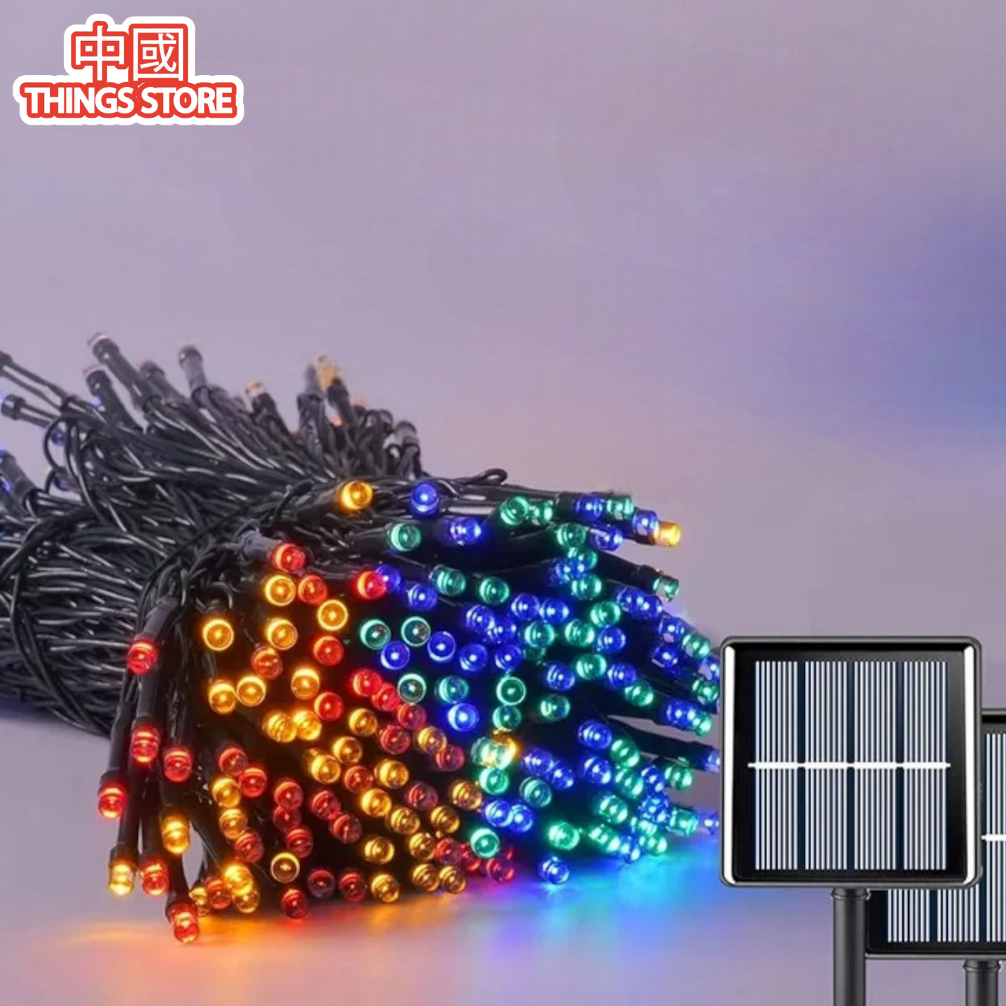 Serie solar multicolor 22m con 200 luces