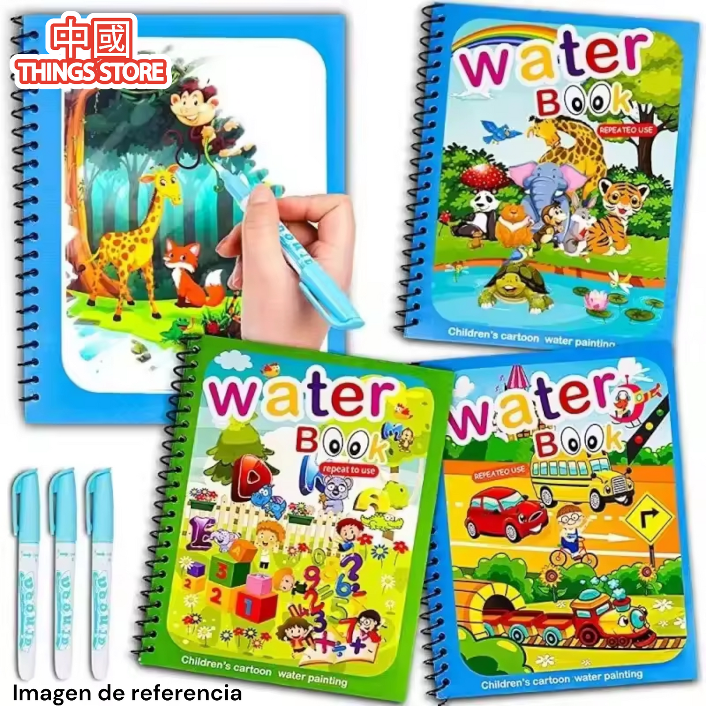 Libro mágico de pintura de agua