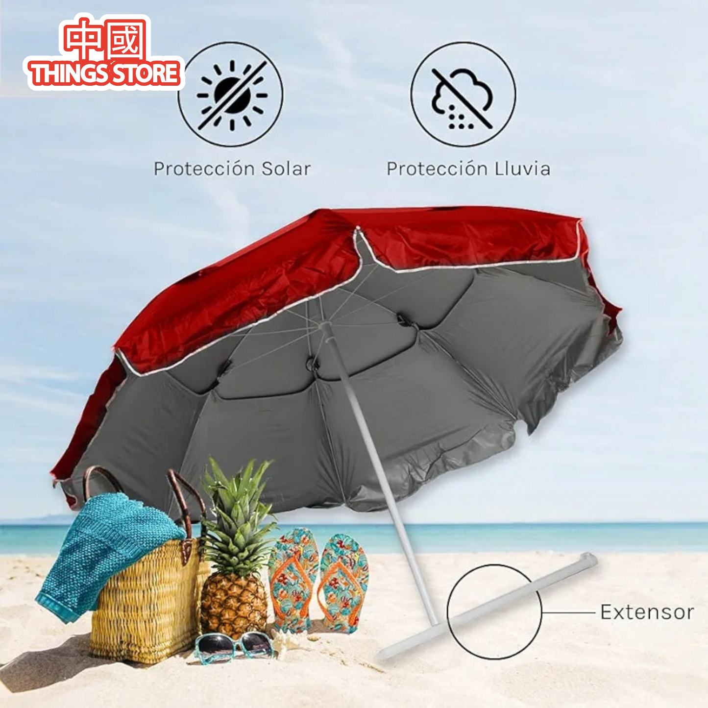Sombrilla de playa de 1 metro