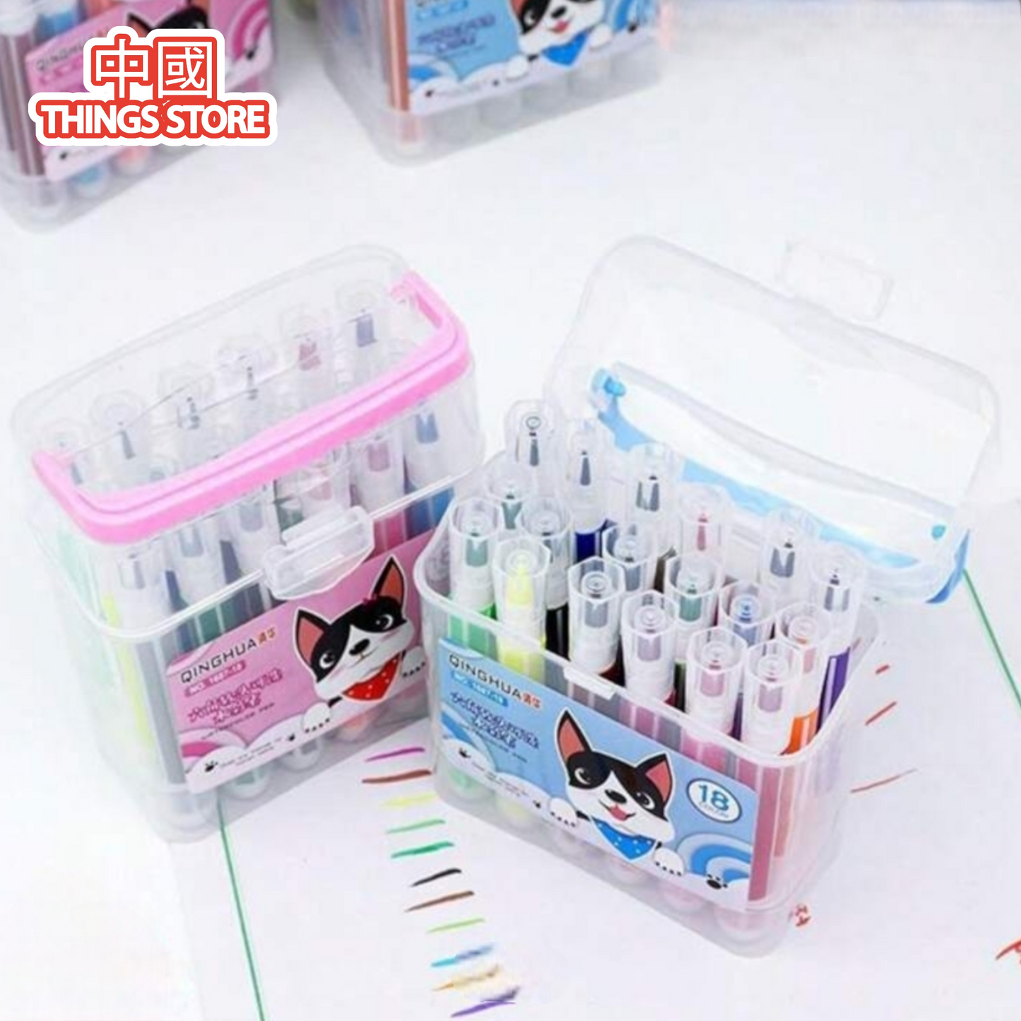 Plumón con sello 18 piezas