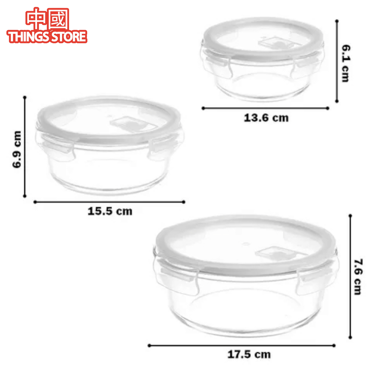 Trío de refractarios de vidrio