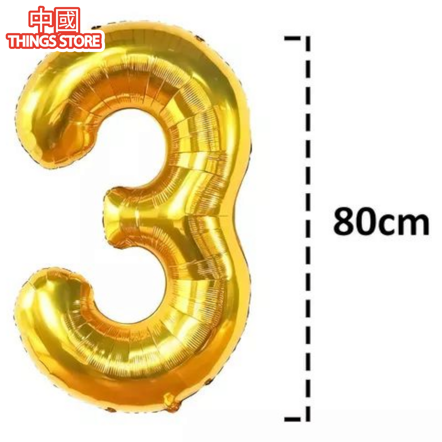 Globos metálicos de números