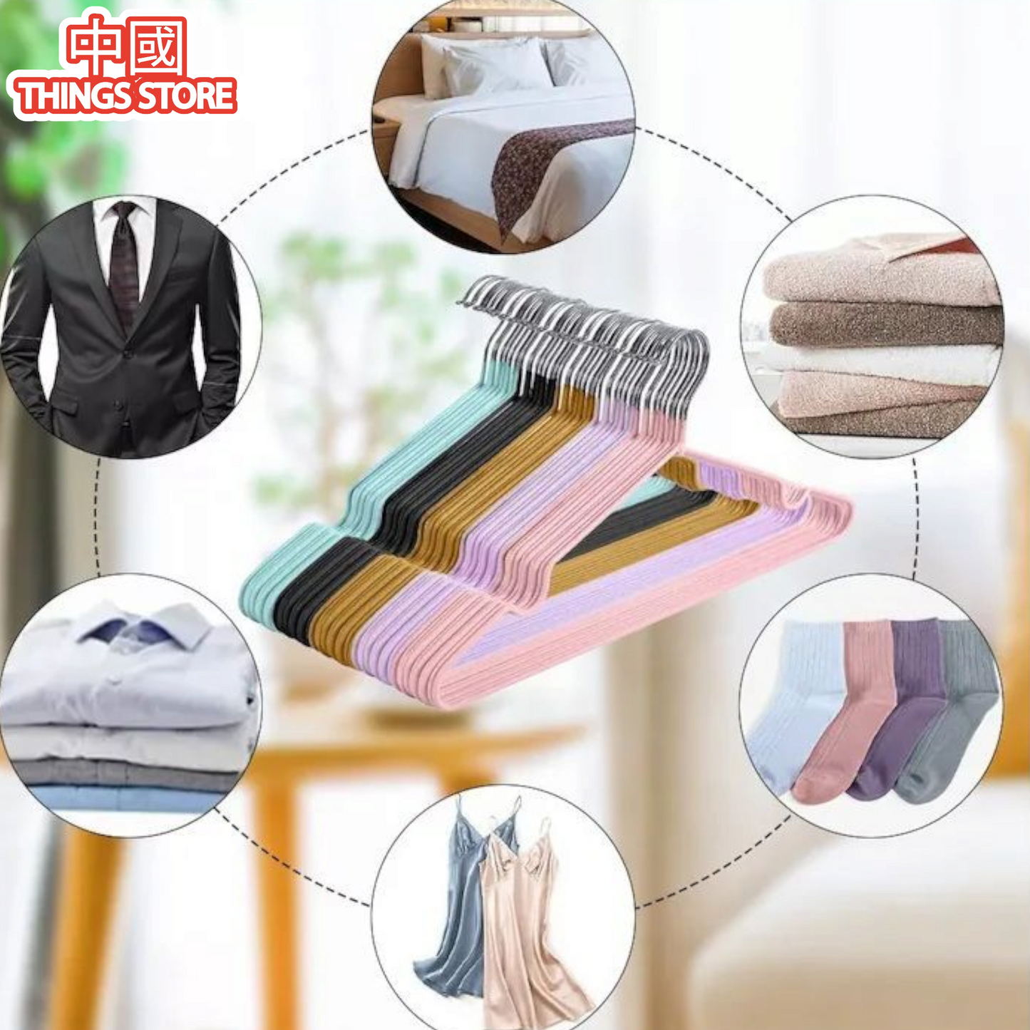 Gancho metálico forrado de colores