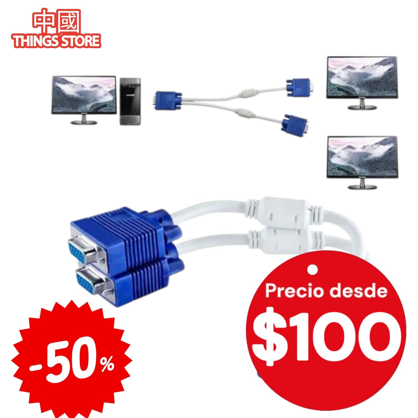 Spliter vga a 4 pantallas