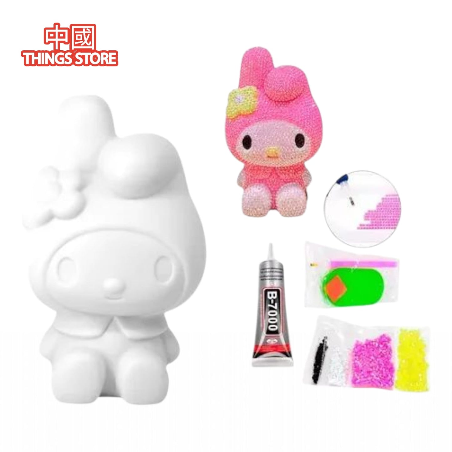 Figura decorativa de diamantes