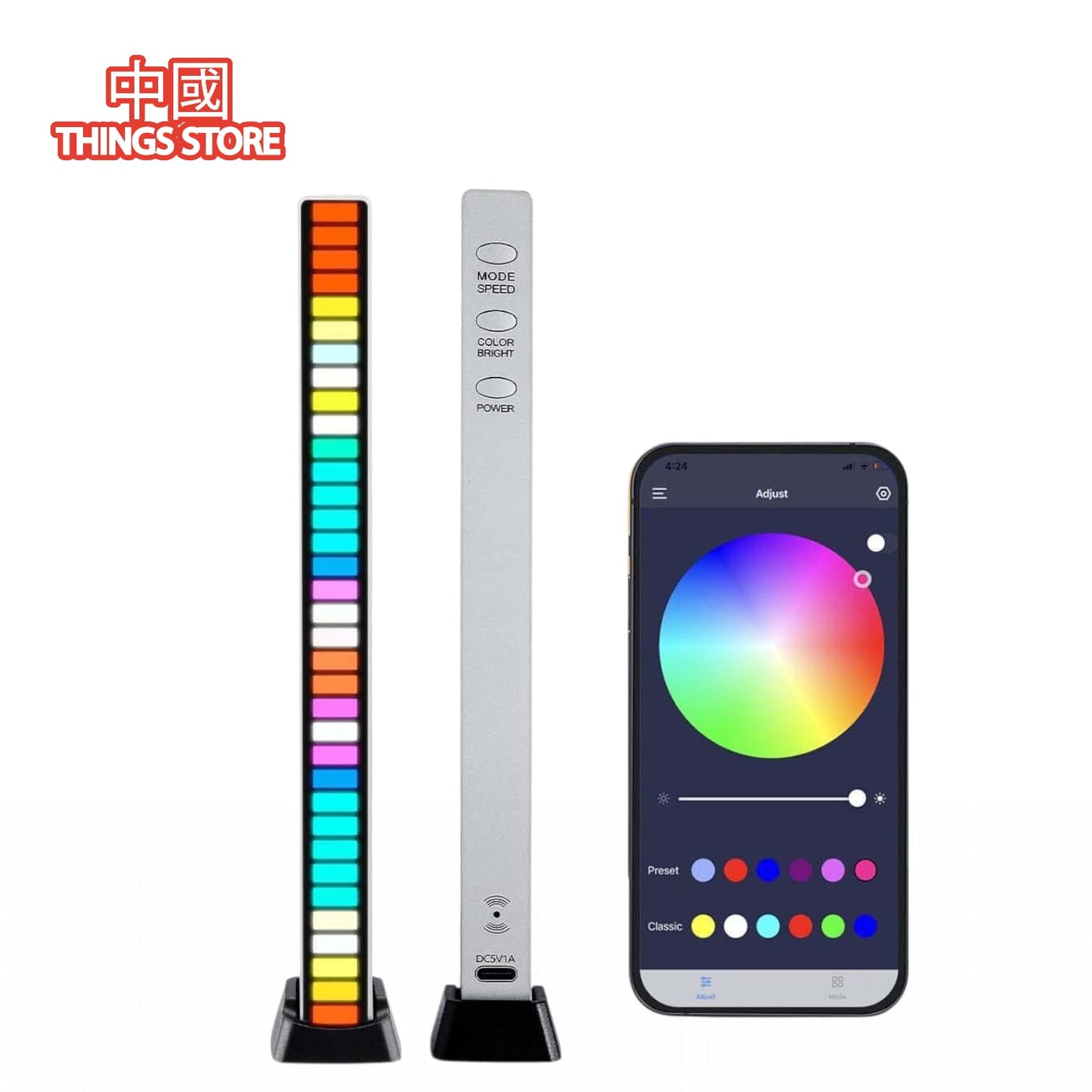 Barra de luz bocina LED RGB Reactiva al Sonido