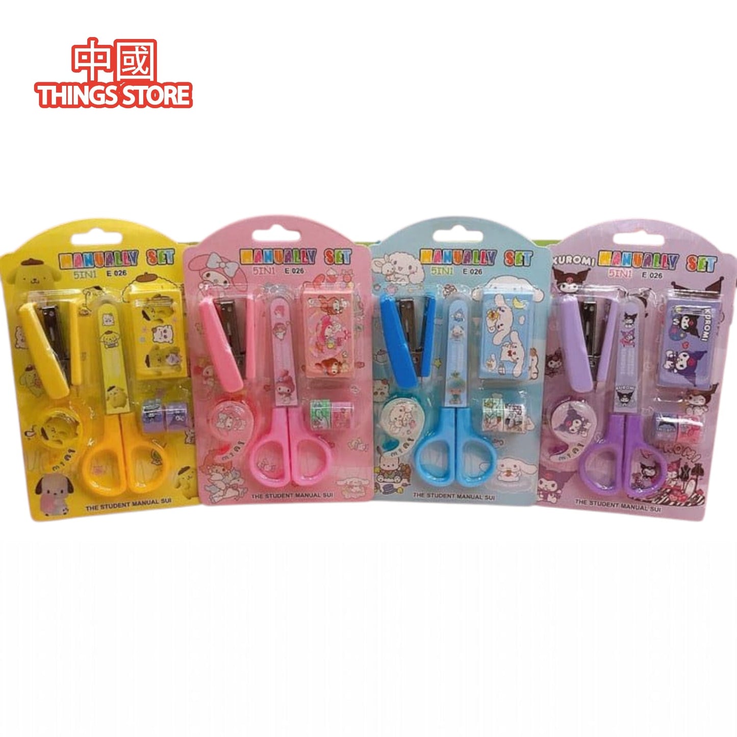 Kit escolar con tijeras