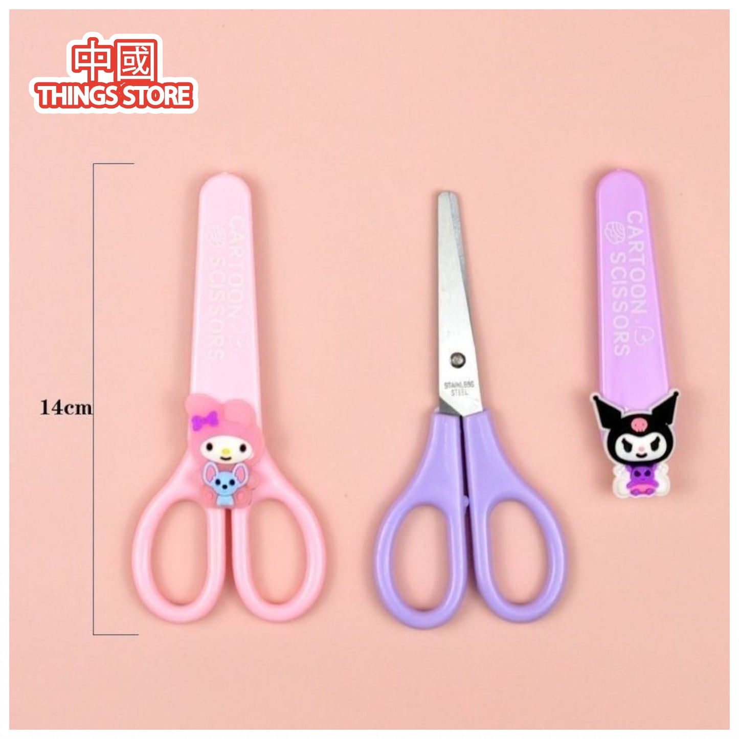 Tijeras de personajes kawai