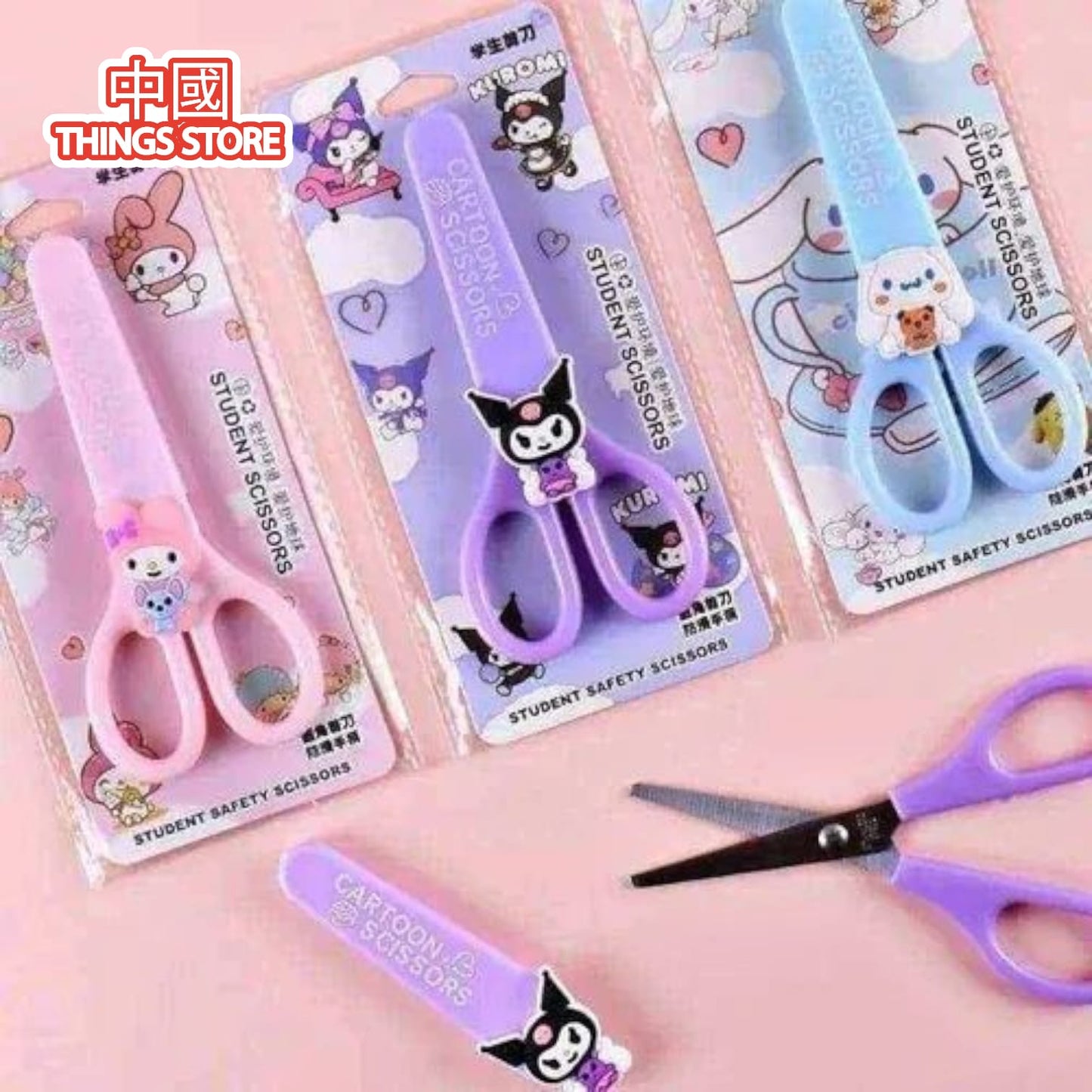 Tijeras de personajes kawai