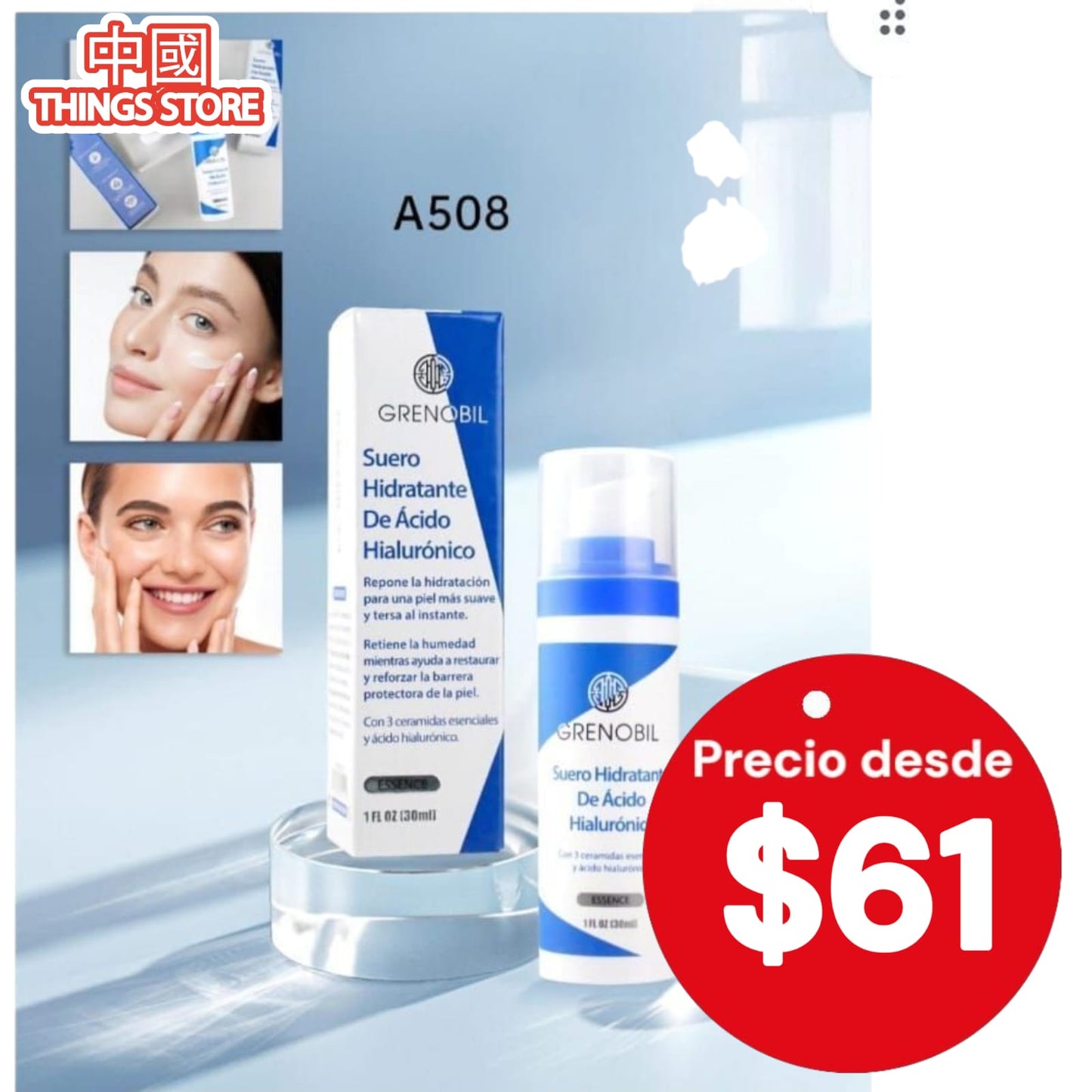 Suero hidratante de acido hialuronico