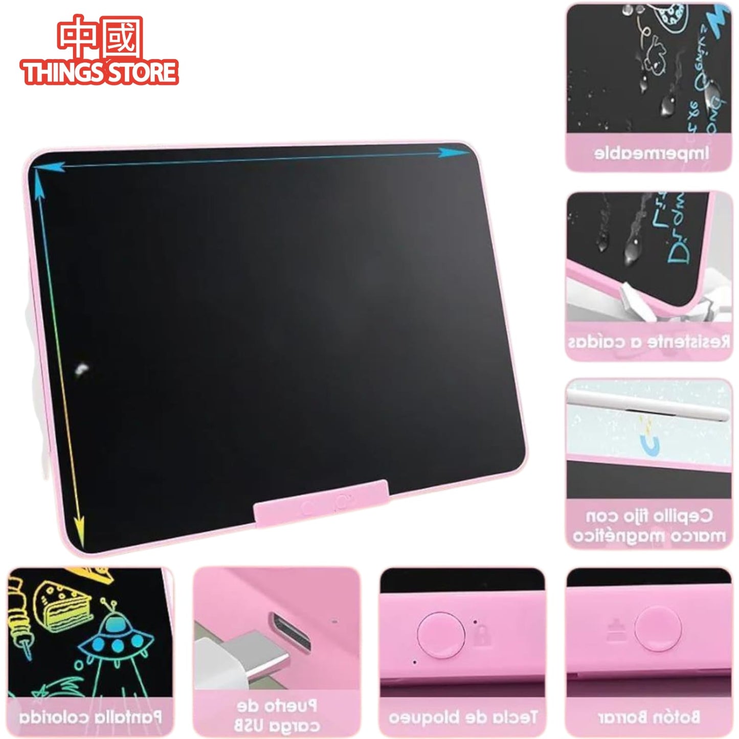 Pizarra magica de colores de 16 pulgadas