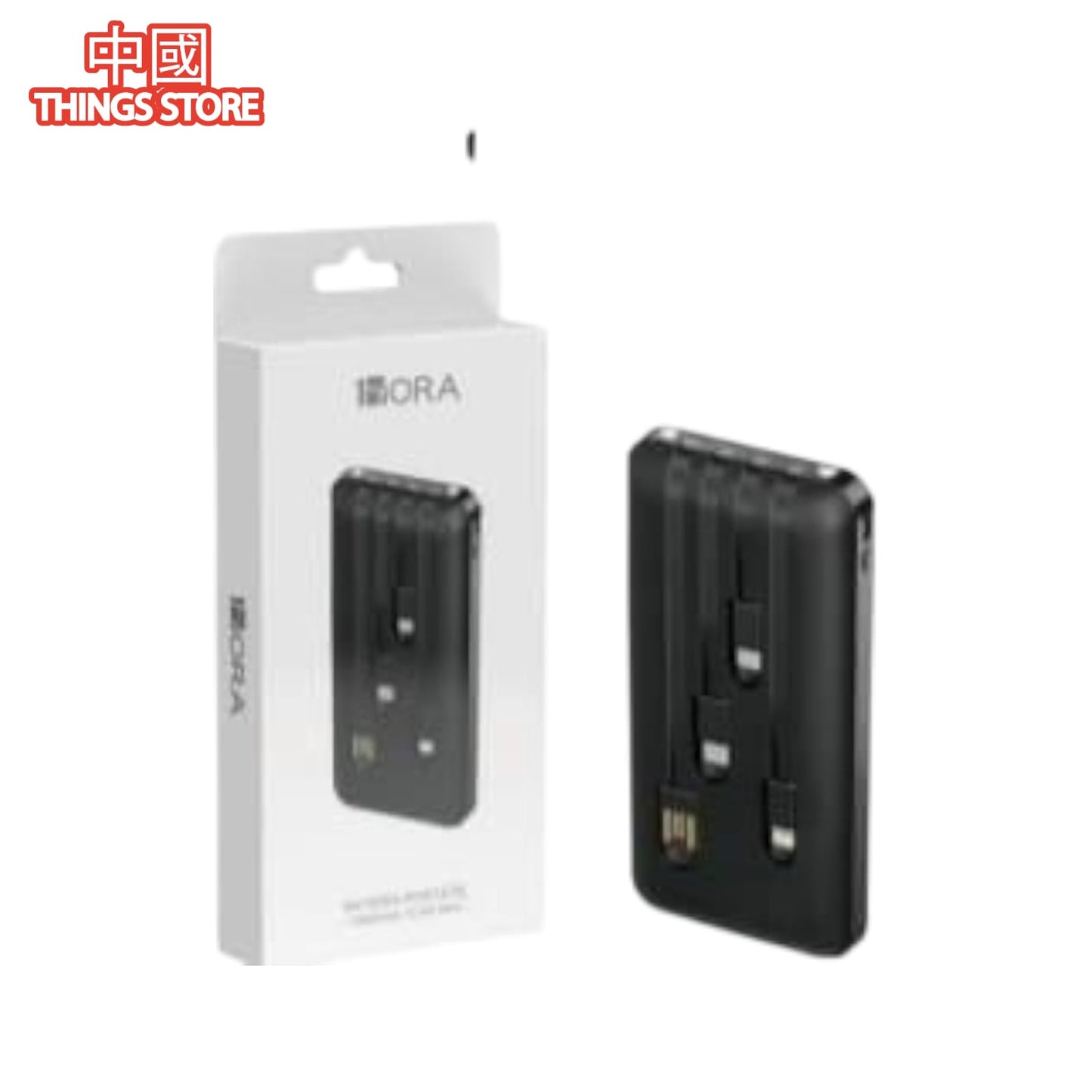 Bateria portátil con cables 10000 MAH