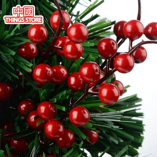 tallo de cerezas con ballas rojas