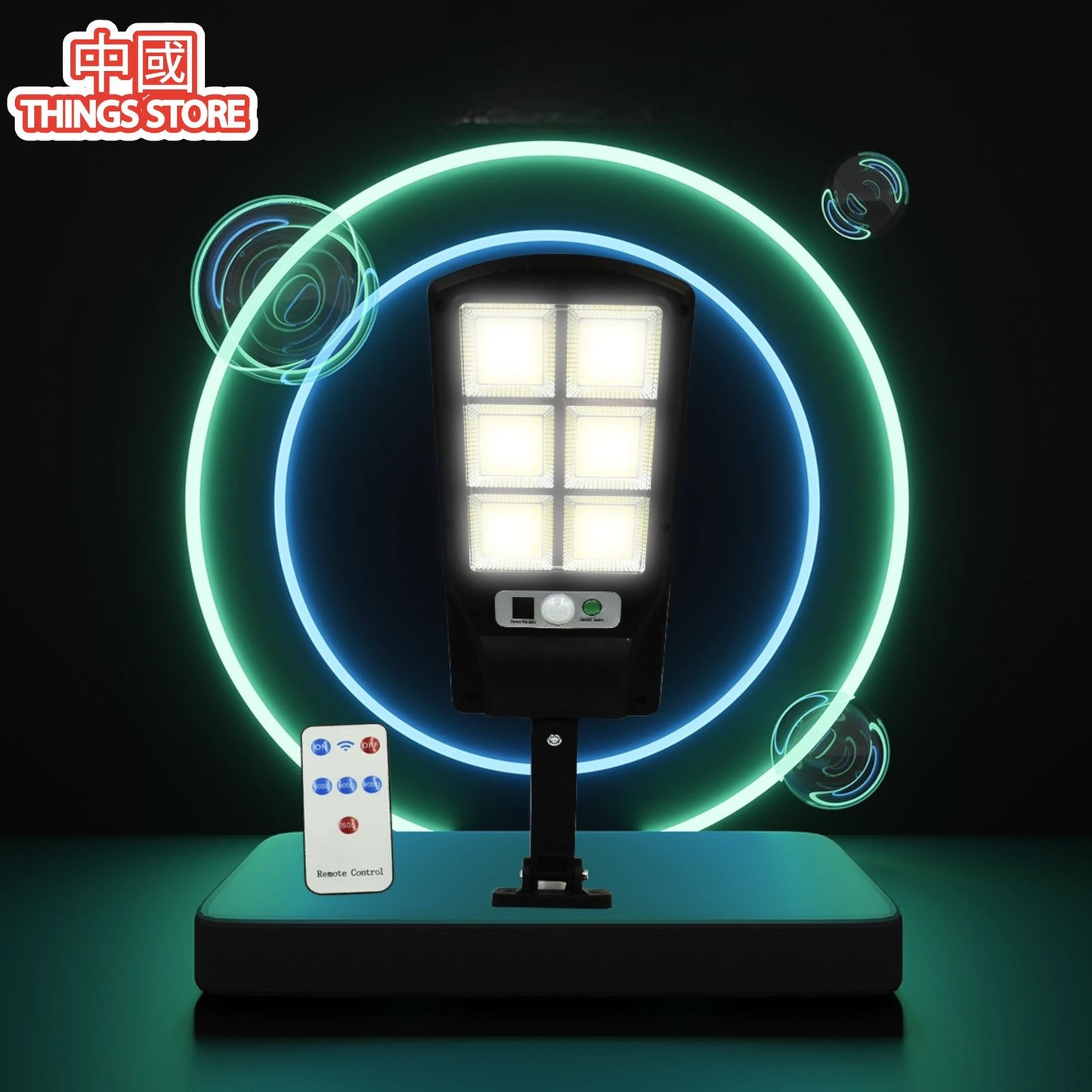 Lámpara solar con movimiento