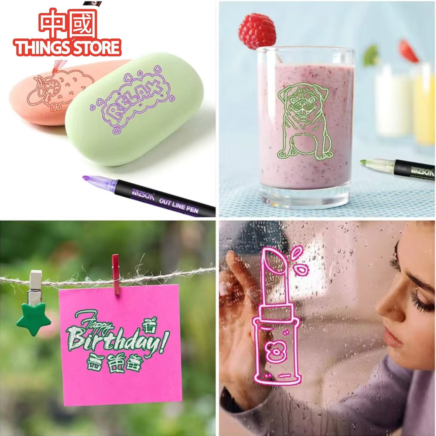 Set de 12 plumones metálicos