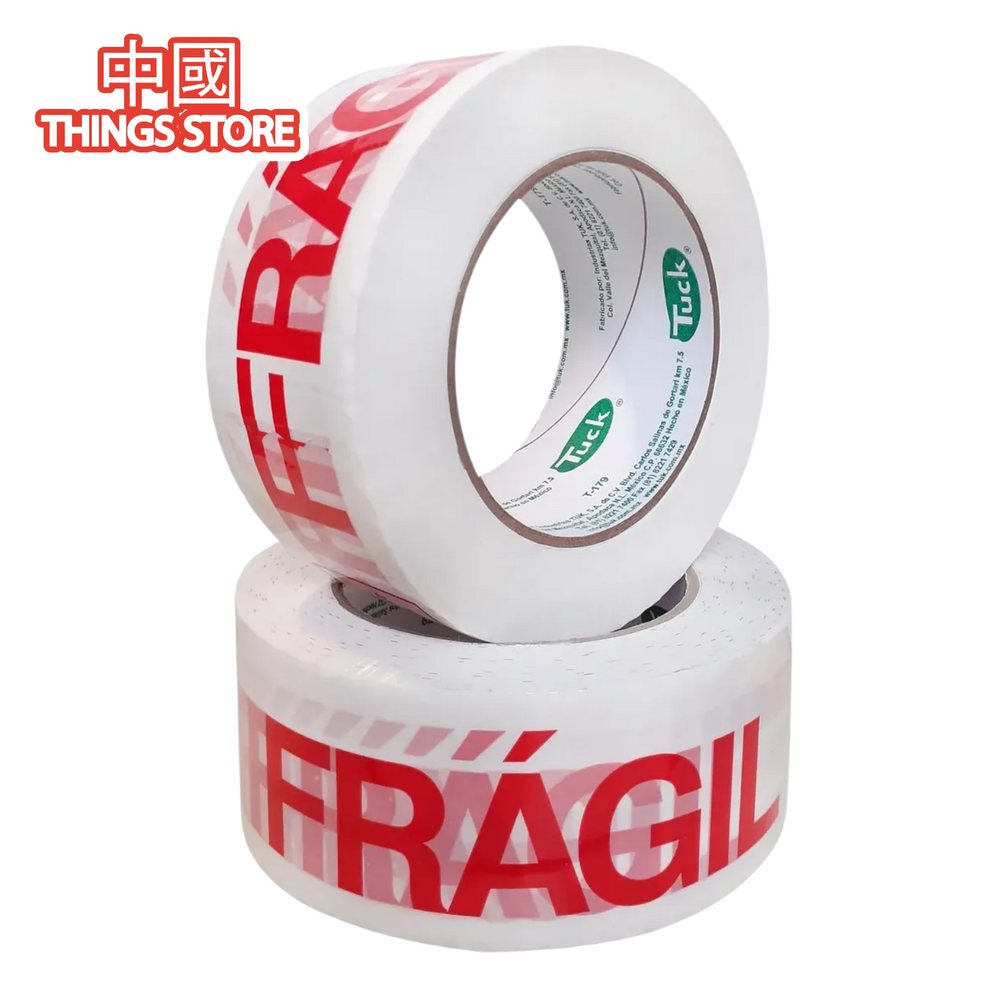 Cinta fragil blanca