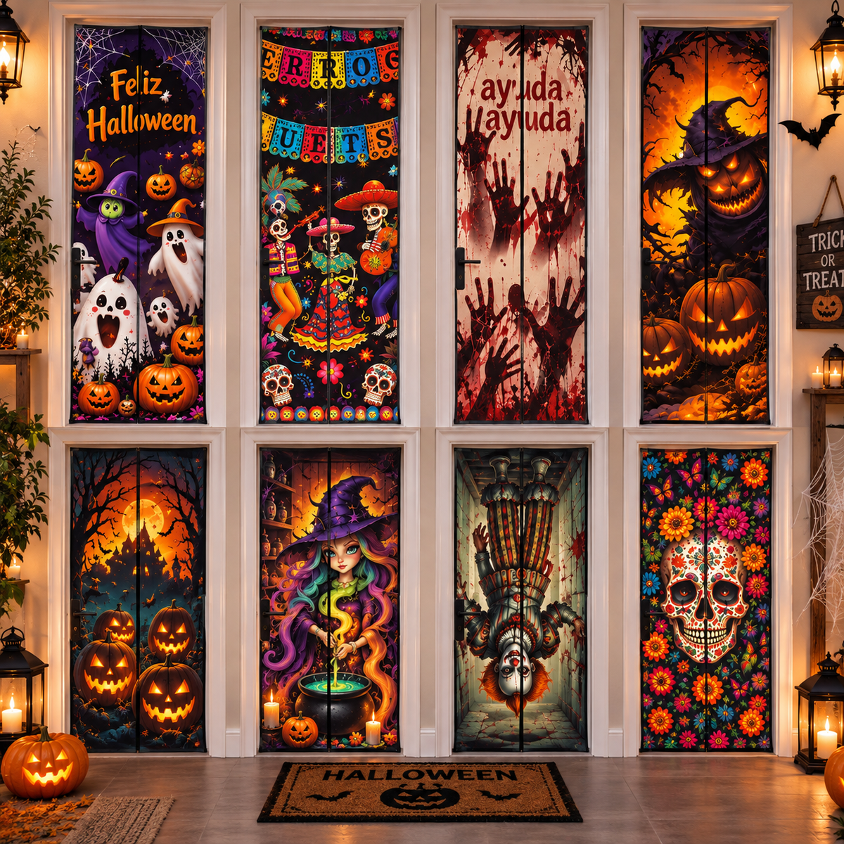 Funda para puerta de haloween 🚪