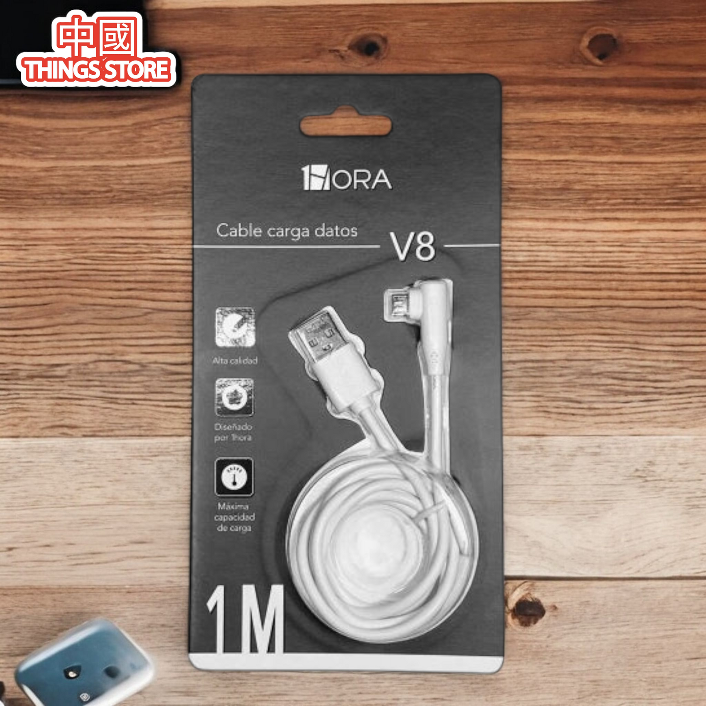 Cable v8 de 1m blanco promoción 3X2