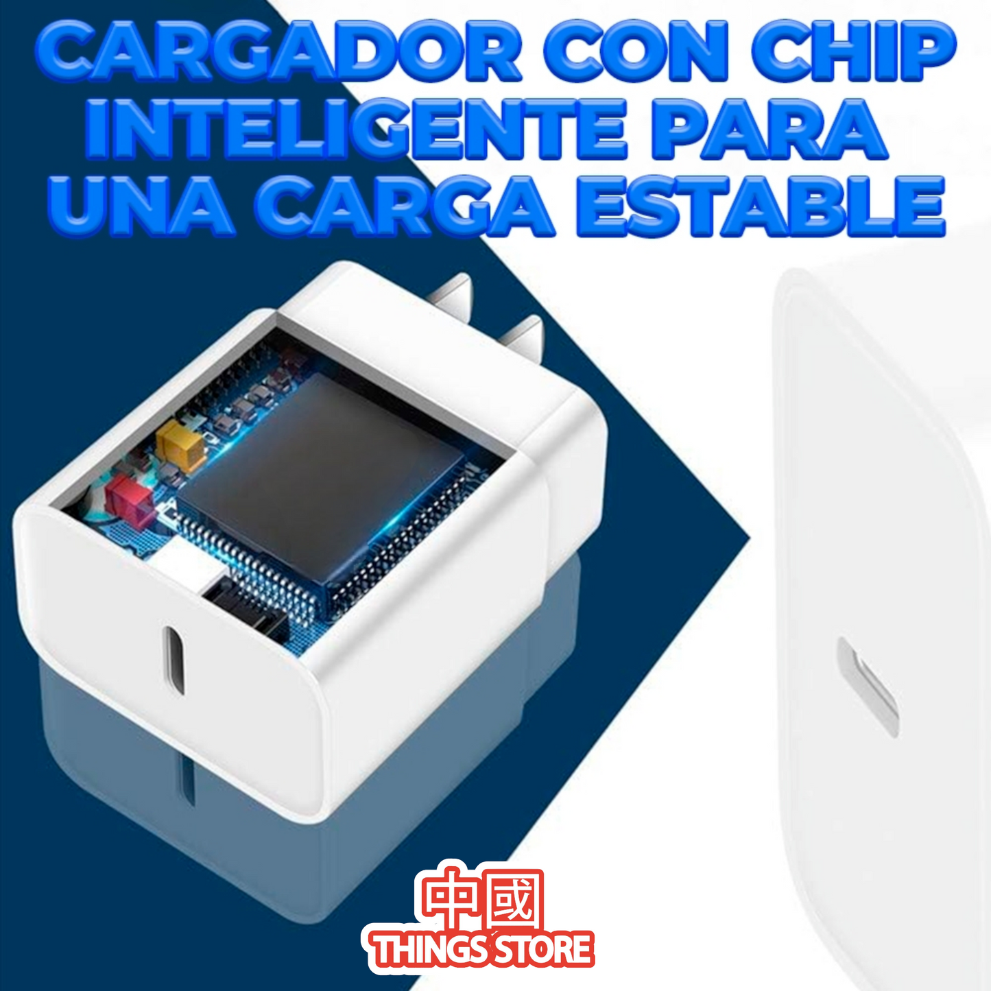 Cubo tipo C carga rápida 30W
