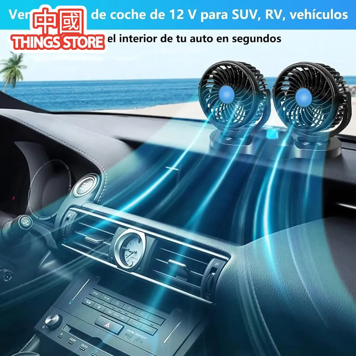 Ventilador de coche 2 en 1