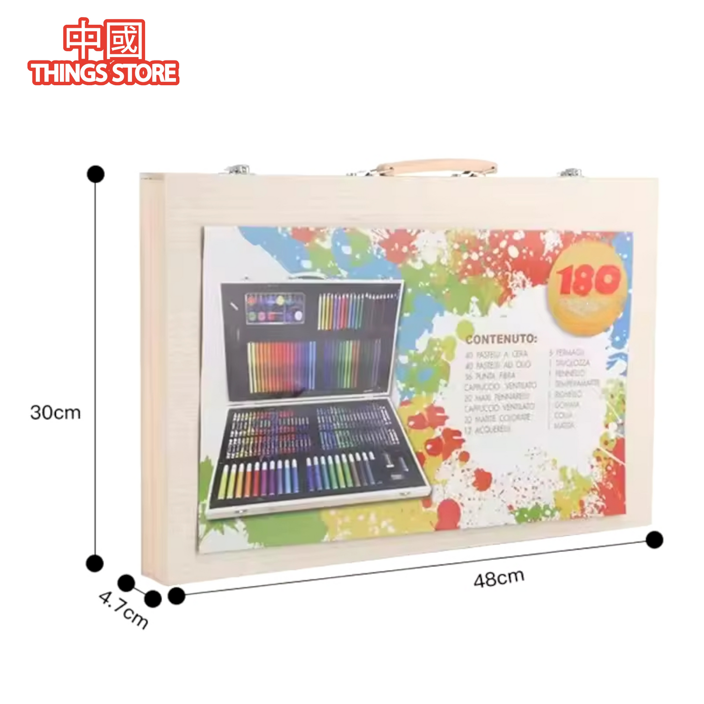 Set de arte de 180 piezas de madera