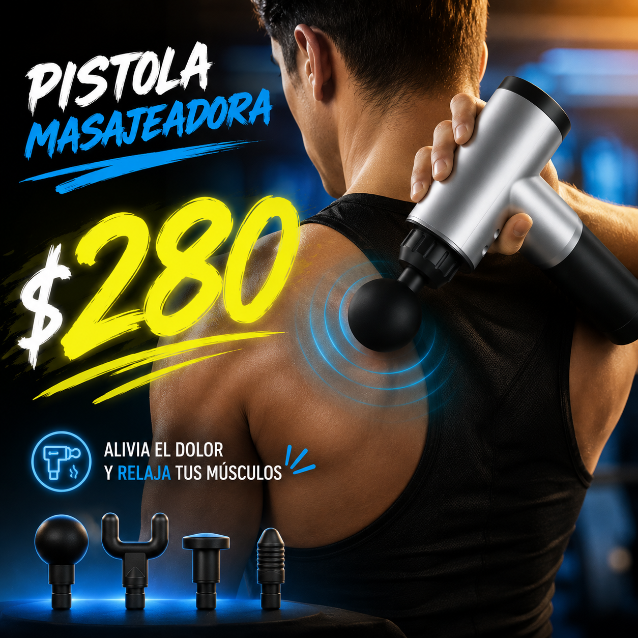 Pistola masajeadora