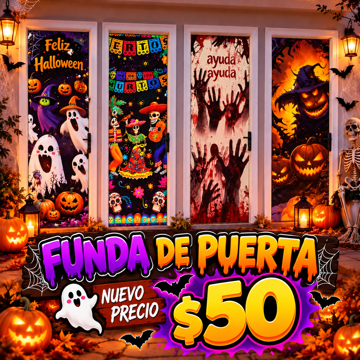 Funda de puerta Halloween 🎃
