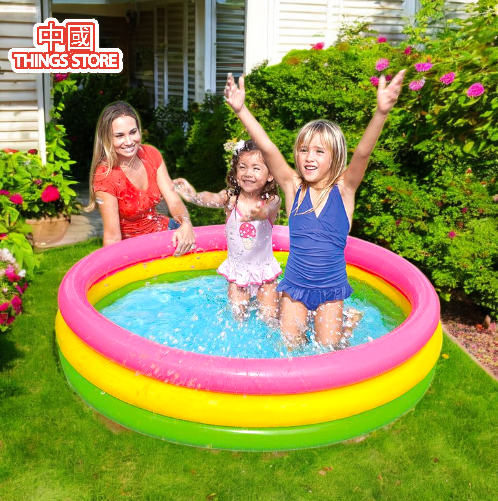 Alberca inflable de aros de colores 170cm