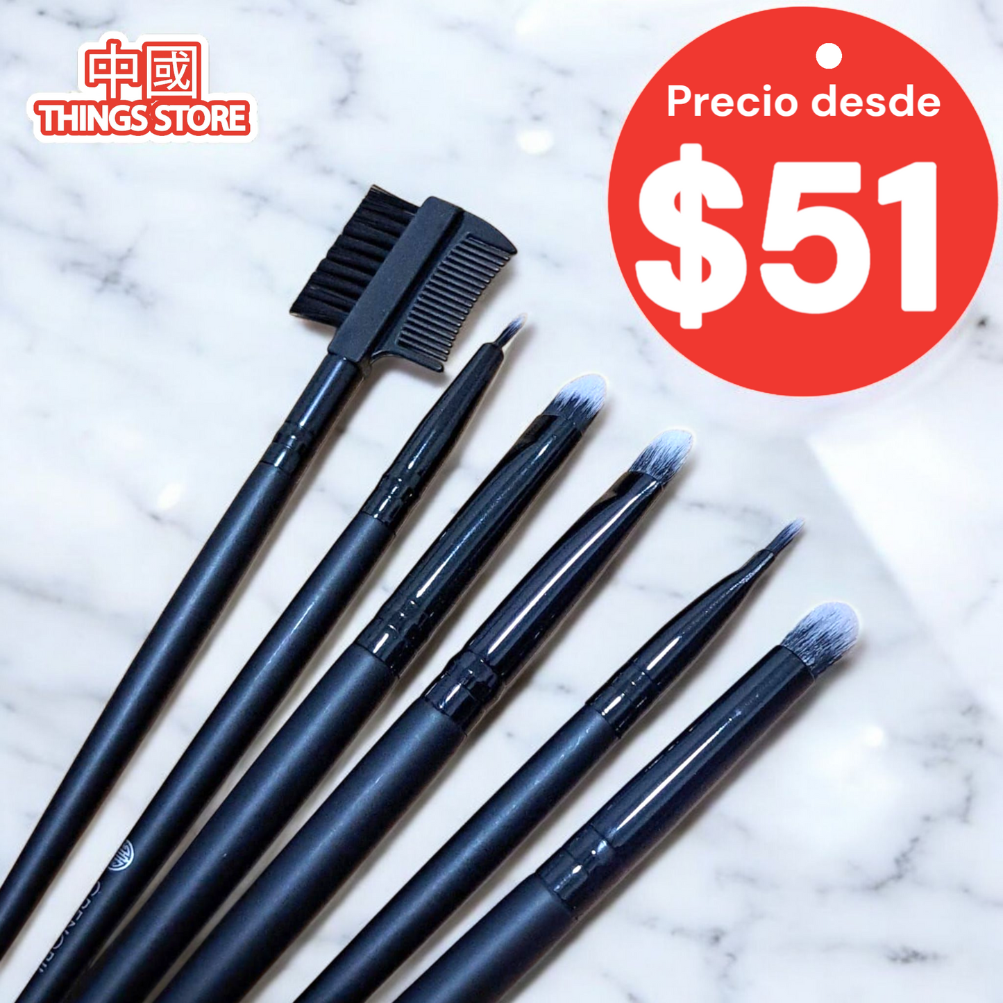 Kit 6 brochas para maquillaje