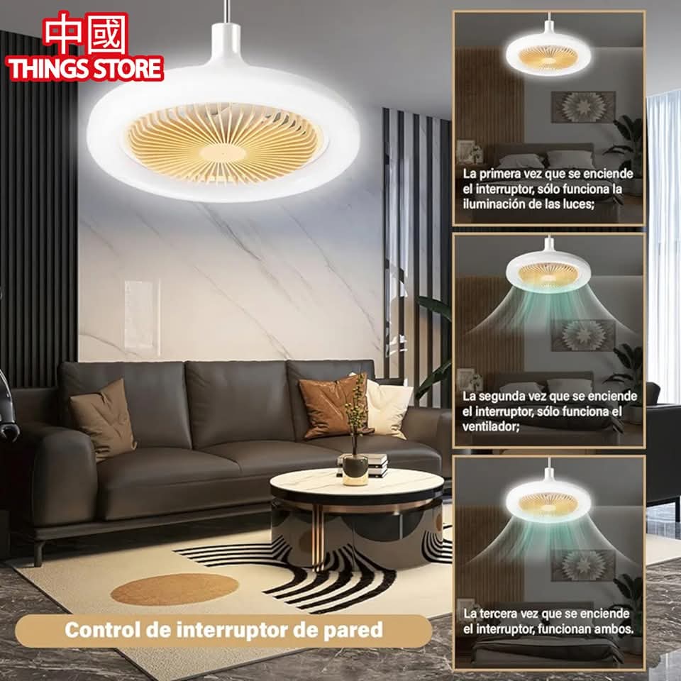 Foco ventilador con control remoto