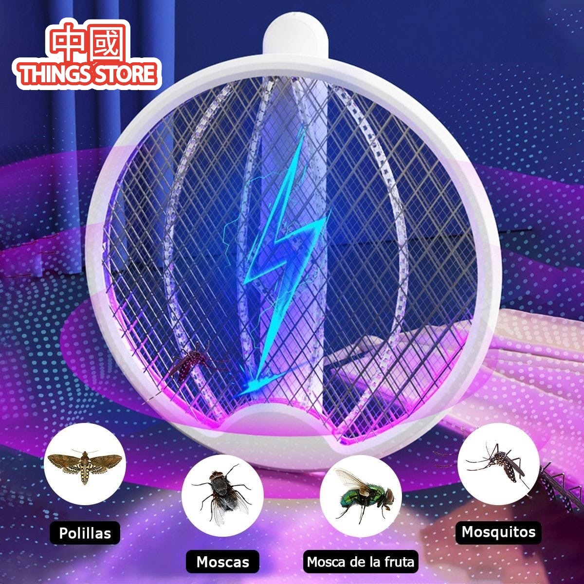 Raqueta/lámpara mata mosquitos
