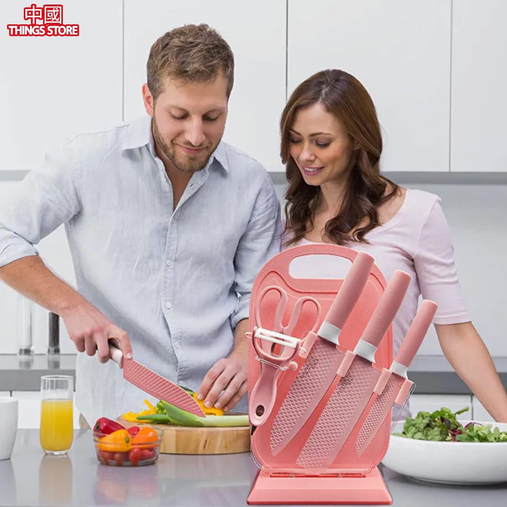 Kit de cuchillos con base