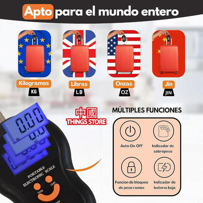 Báscula portátil para equipaje